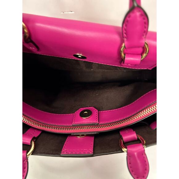 Michael Kors Legacy Studded Leather Belted Satchel - Fuschia. “SOLD “ - Picture 6 of 7